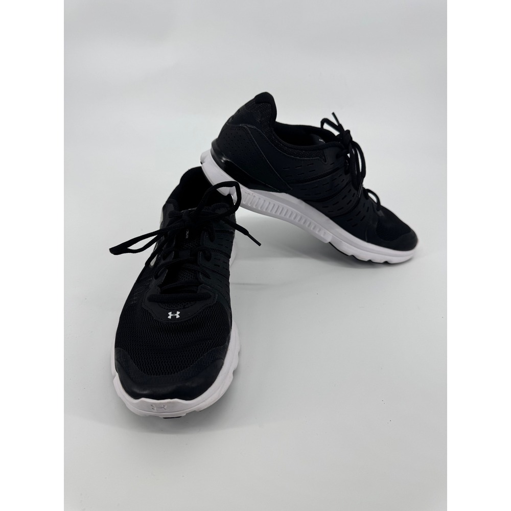 Under Armour Micro G Strive V Mens 11 Training Shoes Black White 1266208-001